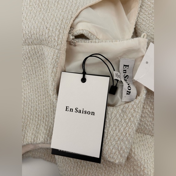 En Saison Women's Arden Sleeveless Feather-Trim Mini Dress Medium M NWT - Picture 8 of 12